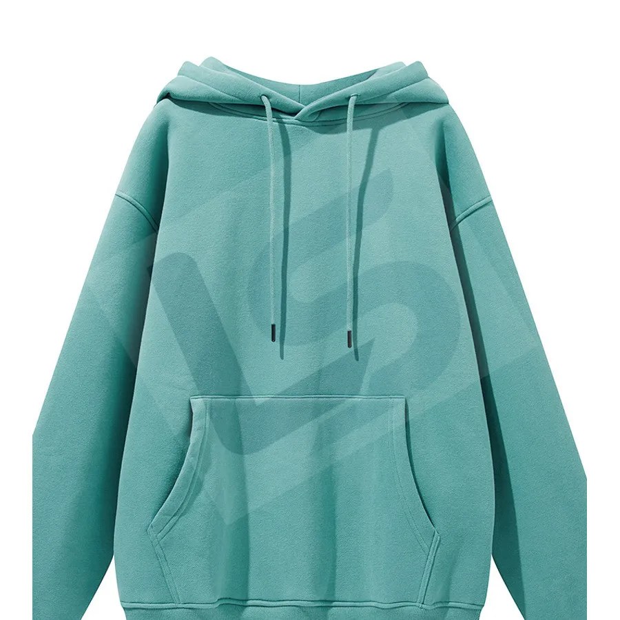 LS-B0431 Men's Heavyweight Oversized Hoodie in Medium Green, original product photograph