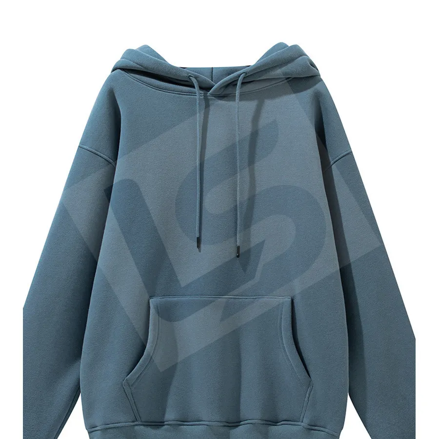 LS-B0431 Men's Heavyweight Oversized Hoodie in Dusty Blue, original product photograph