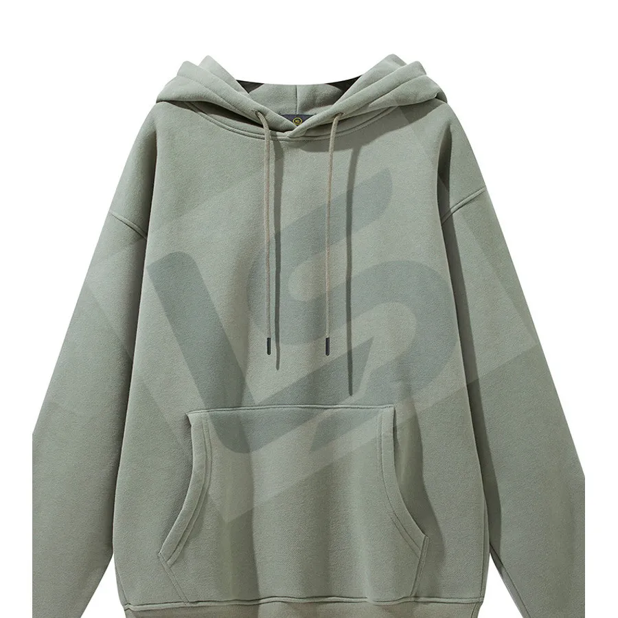 LS-B0431 Men's Heavyweight Oversized Hoodie in Sage Green, original product photograph