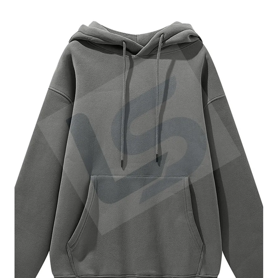 LS-B0431 Men's Heavyweight Oversized Hoodie in Medium Grey, original product photograph