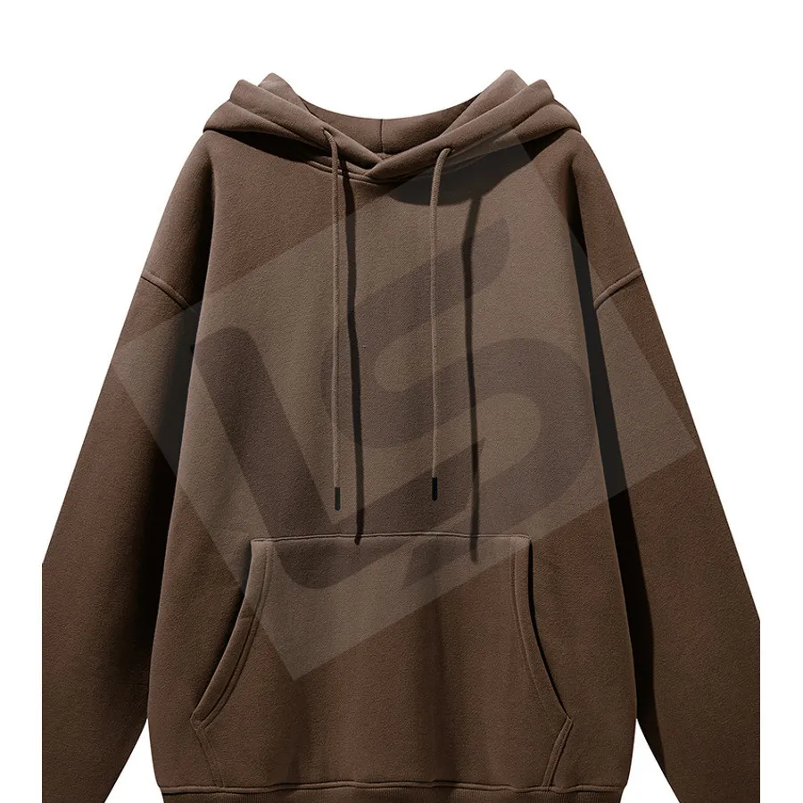 LS-B0431 Men's Heavyweight Oversized Hoodie in Dark Brown, original product photograph