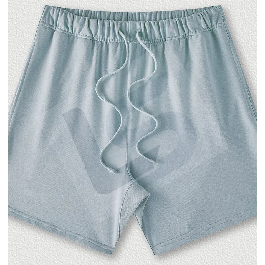 LS-B0443 Men's Heavyweight Oversized Streetwear Shorts in Dusty Blue, original product photograph