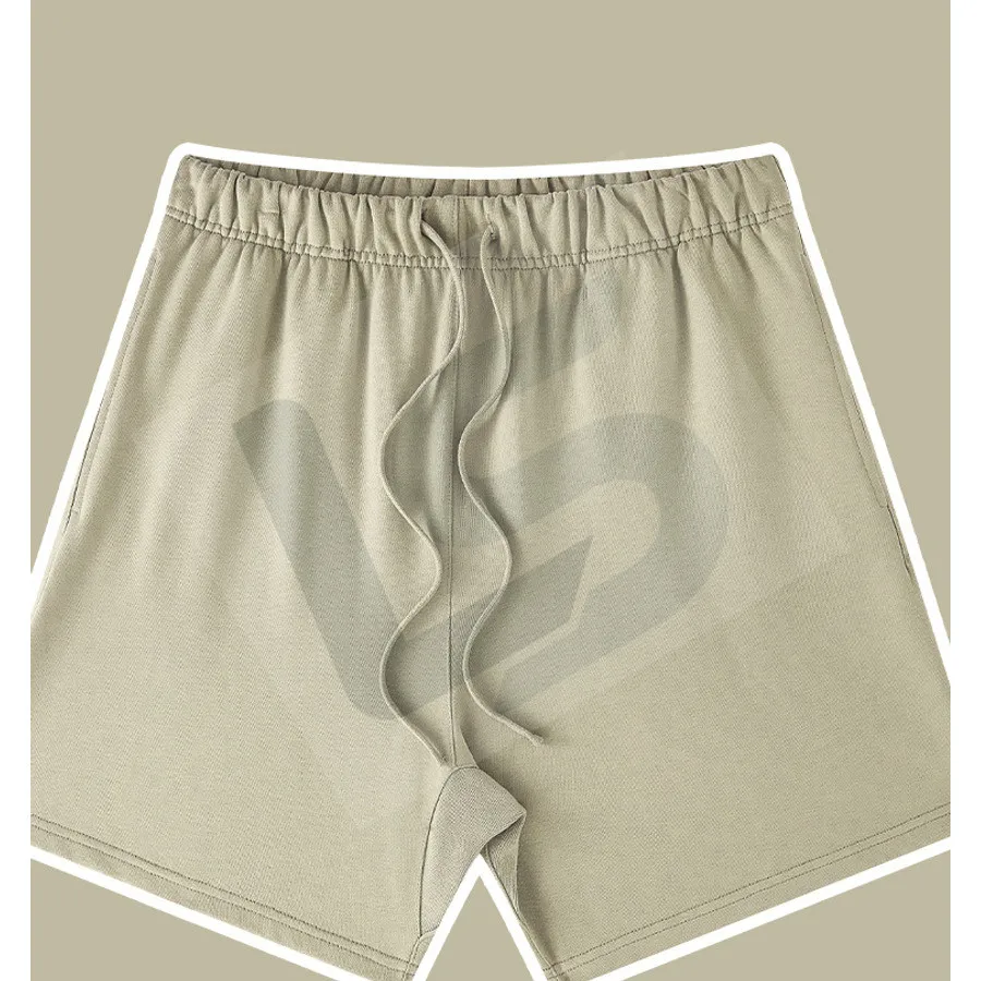 LS-B0443 Men's Heavyweight Oversized Streetwear Shorts in Sand, original product photograph