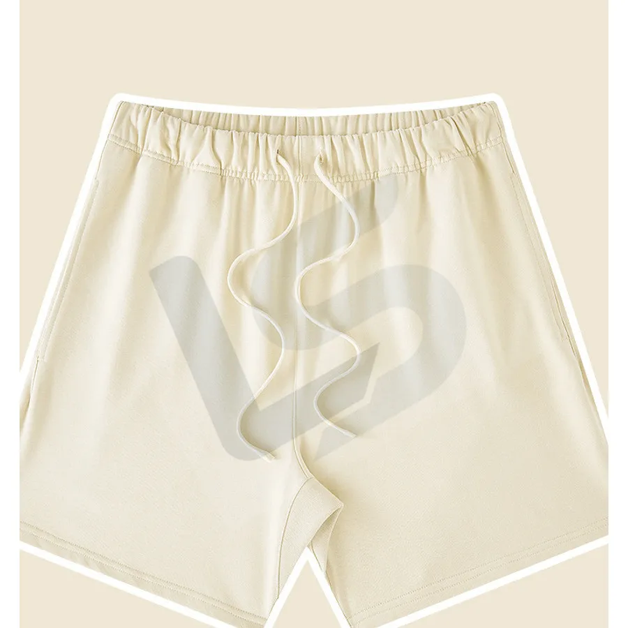 LS-B0443 Men's Heavyweight Oversized Streetwear Shorts in Milk Tea, original product photograph