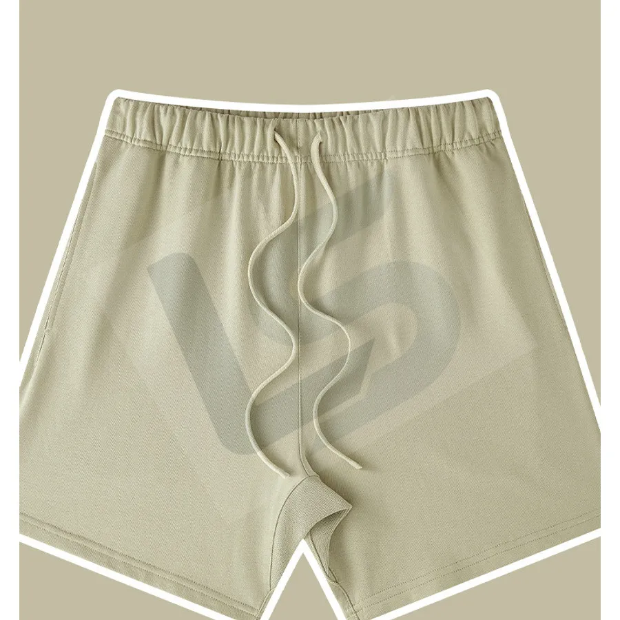 LS-B0443 Men's Heavyweight Oversized Streetwear Shorts in Grey Apricot, original product photograph