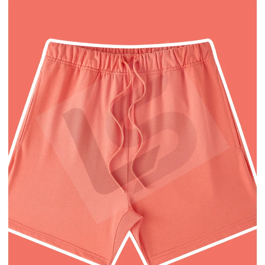 LS-B0443 Men's Heavyweight Oversized Streetwear Shorts in Watermelon Red, original product photograph