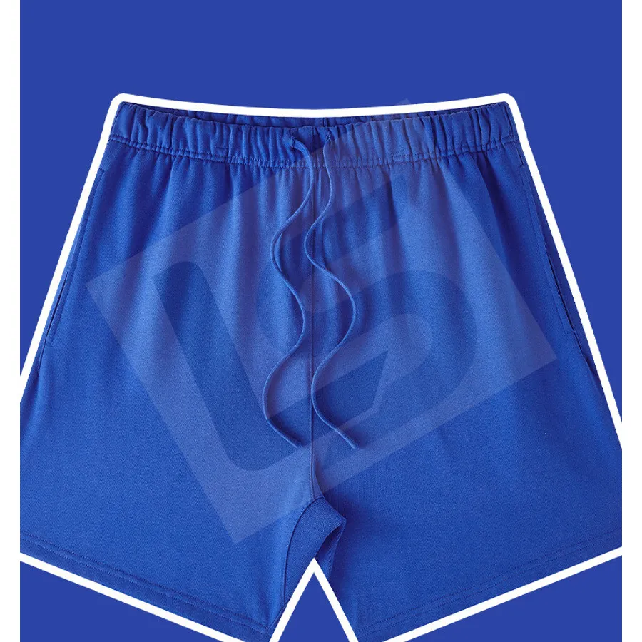 LS-B0443 Men's Heavyweight Oversized Streetwear Shorts in Cobalt Blue, original product photograph