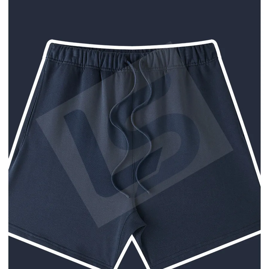 LS-B0443 Men's Heavyweight Oversized Streetwear Shorts in Navy, original product photograph