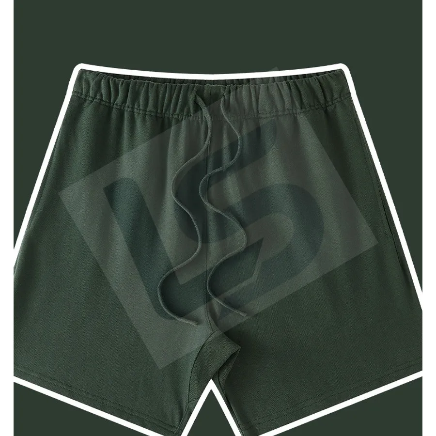 LS-B0443 Men's Heavyweight Oversized Streetwear Shorts in Forest Green, original product photograph