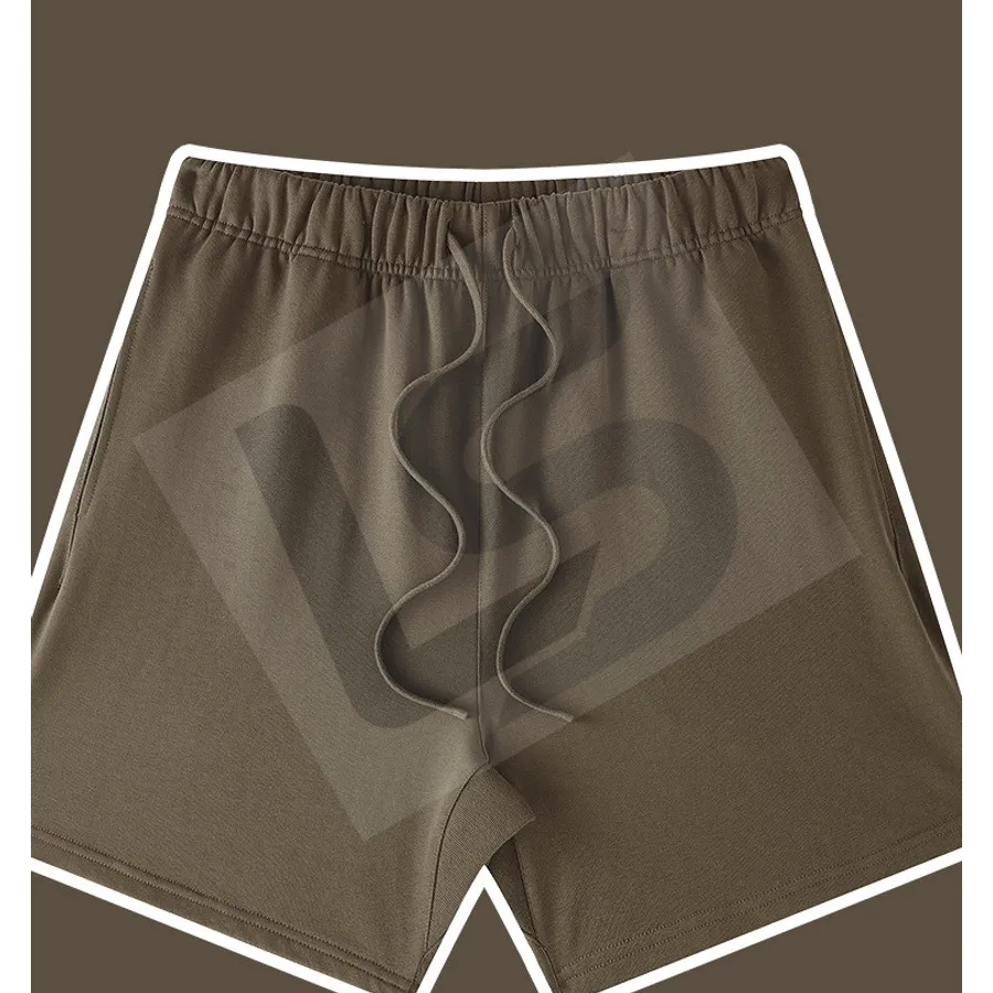 LS-B0443 Men's Heavyweight Oversized Streetwear Shorts in Brown, original product photograph