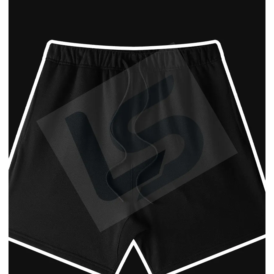 LS-B0443 Men's Heavyweight Oversized Streetwear Shorts in Black, original product photograph