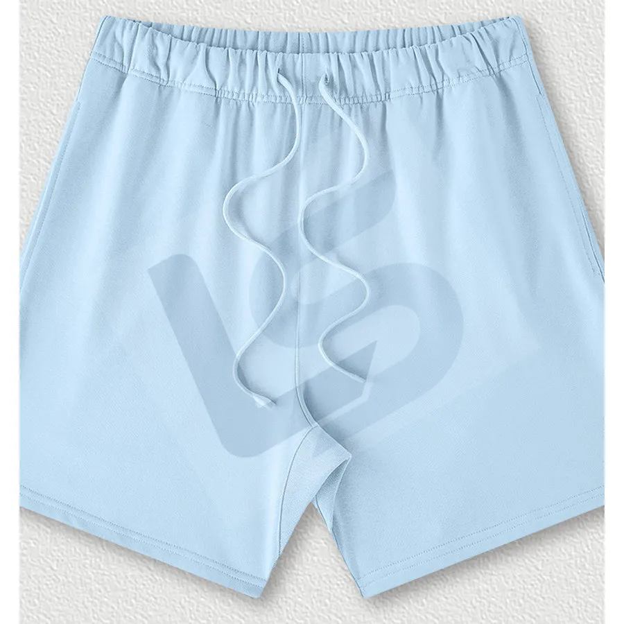 LS-B0443 Men's Heavyweight Oversized Streetwear Shorts in Baby Blue, original product photograph