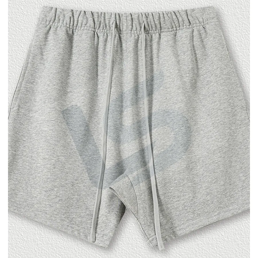 LS-B0443 Men's Heavyweight Oversized Streetwear Shorts in Heather Grey, original product photograph