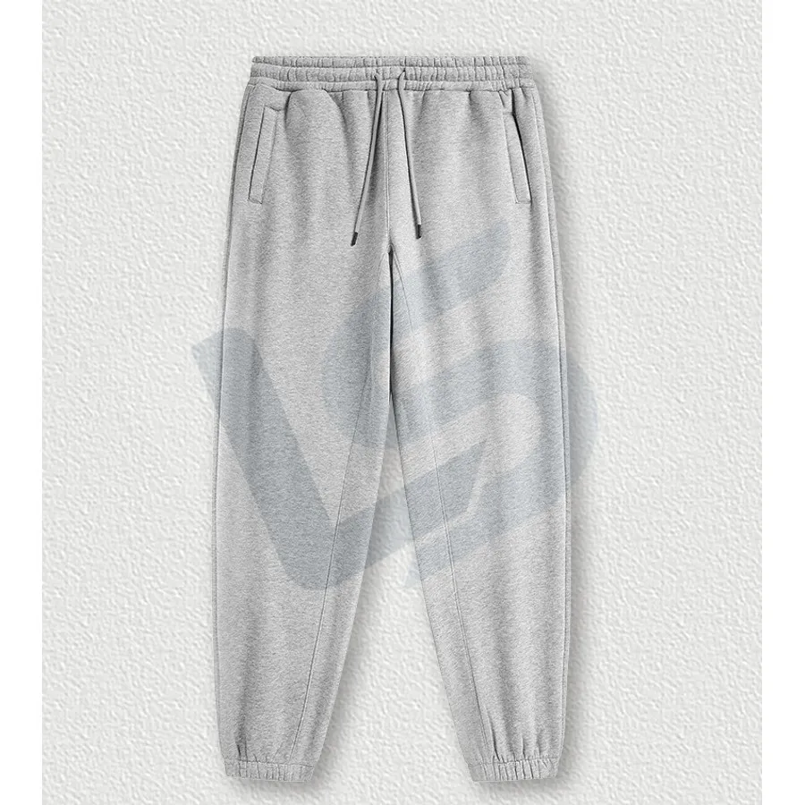 LS-B0447 Men's Heavyweight Oversized Streetwear Joggers in Heather Grey, original product photograph