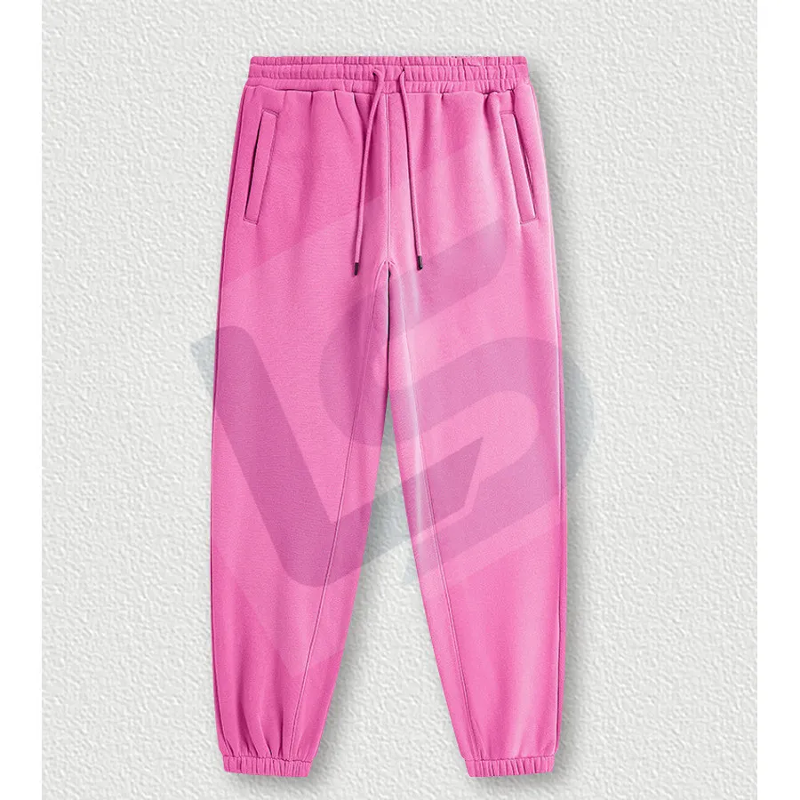 LS-B0447 Men's Heavyweight Oversized Streetwear Joggers in Rose Pink, original product photograph