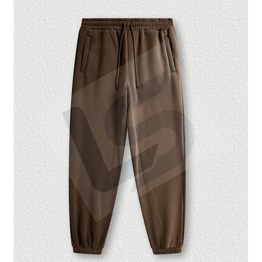 LS-B0447 Men's Heavyweight Oversized Streetwear Joggers in Dark Brown, original product photograph