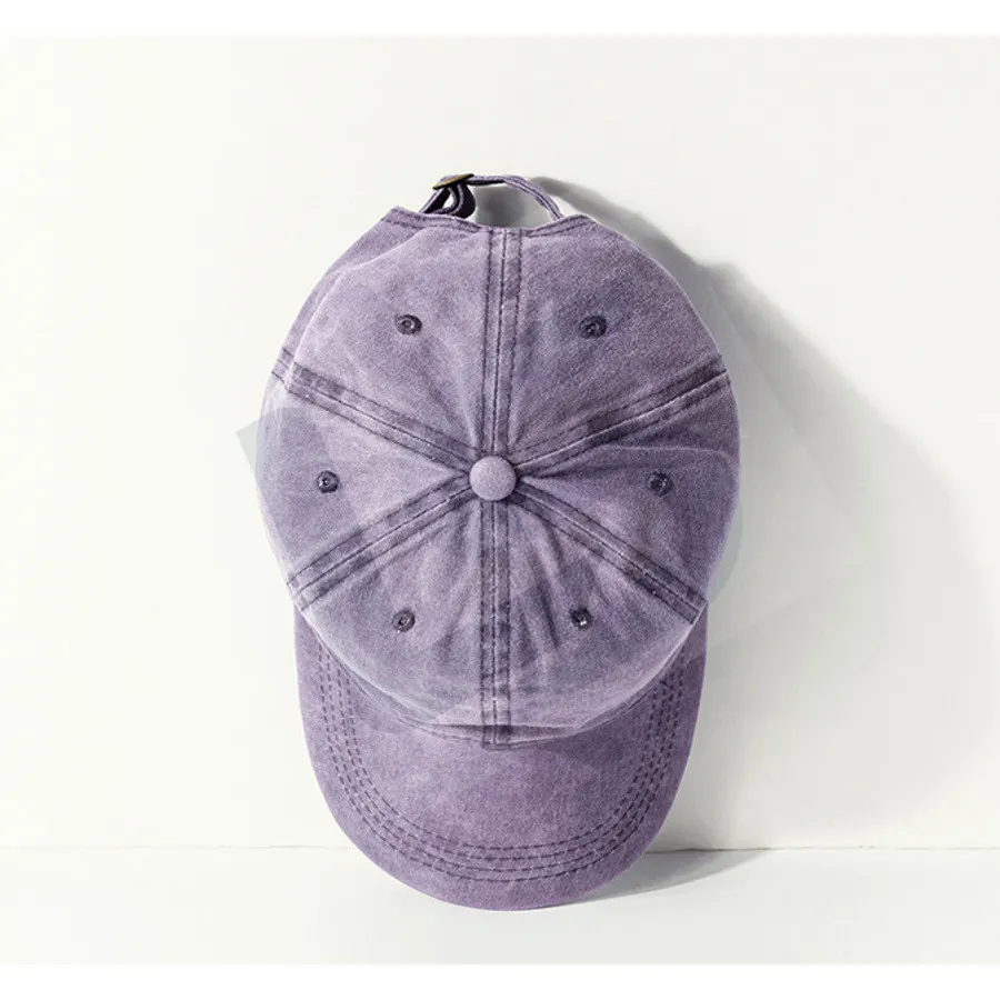 LS-B0449 Unisex Vintage-Wash Streetwear Cap in Vintage Purple, original product photograph
