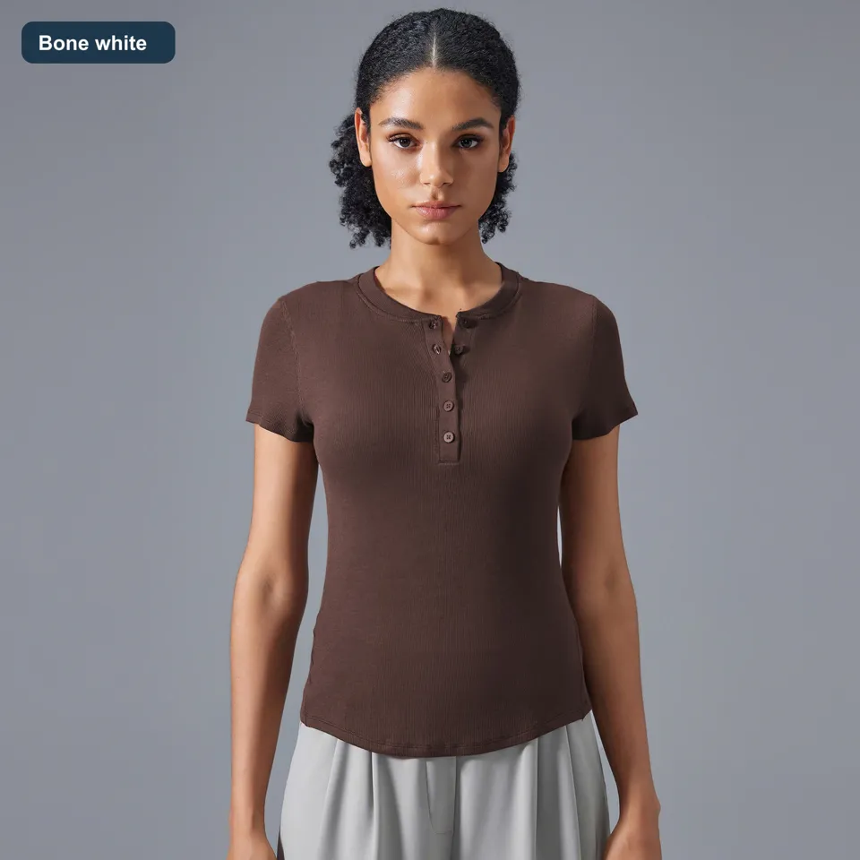 LS-B0462 Women's Modal Yoga T-Shirt in Bone white, original product photograph