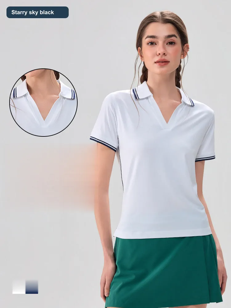 LS-B0471 Women's Cotton Yoga T-Shirt in Starry sky black, original product photograph