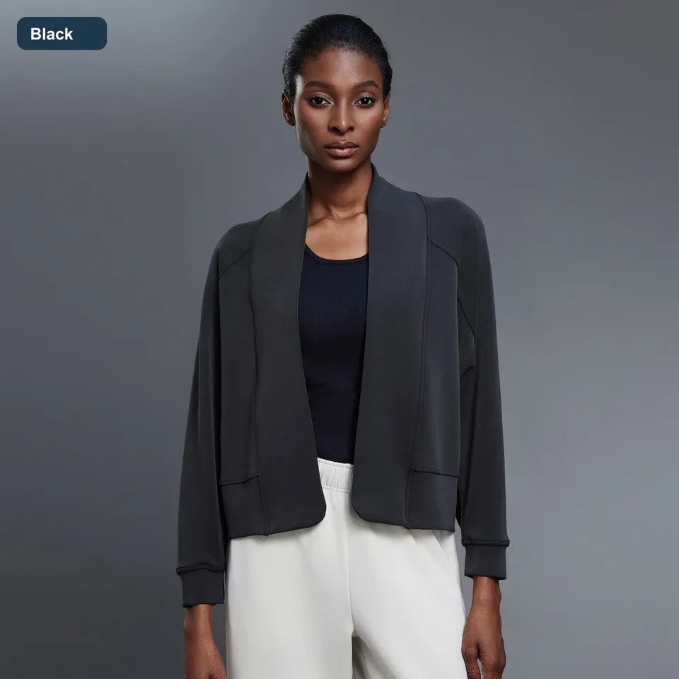 LS-B0518 Women's Modal Active Jacket in Black, original product photograph