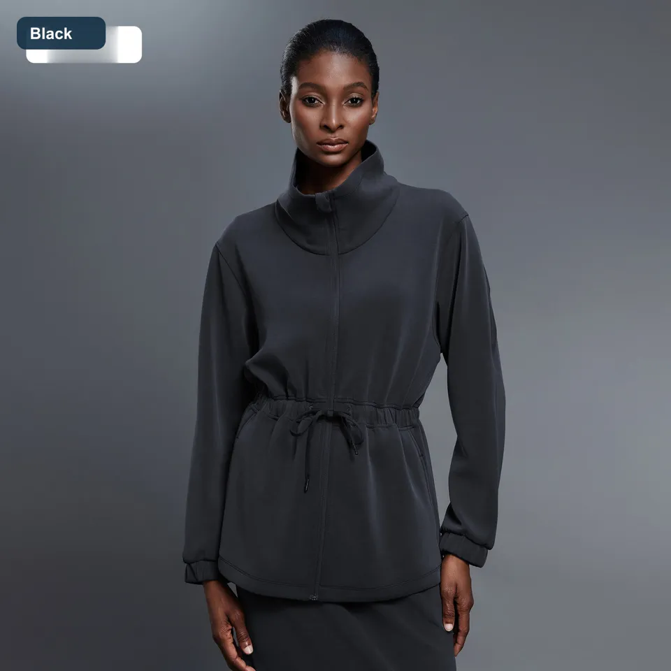 LS-B0519 Women's Modal Active Jacket in Black, original product photograph