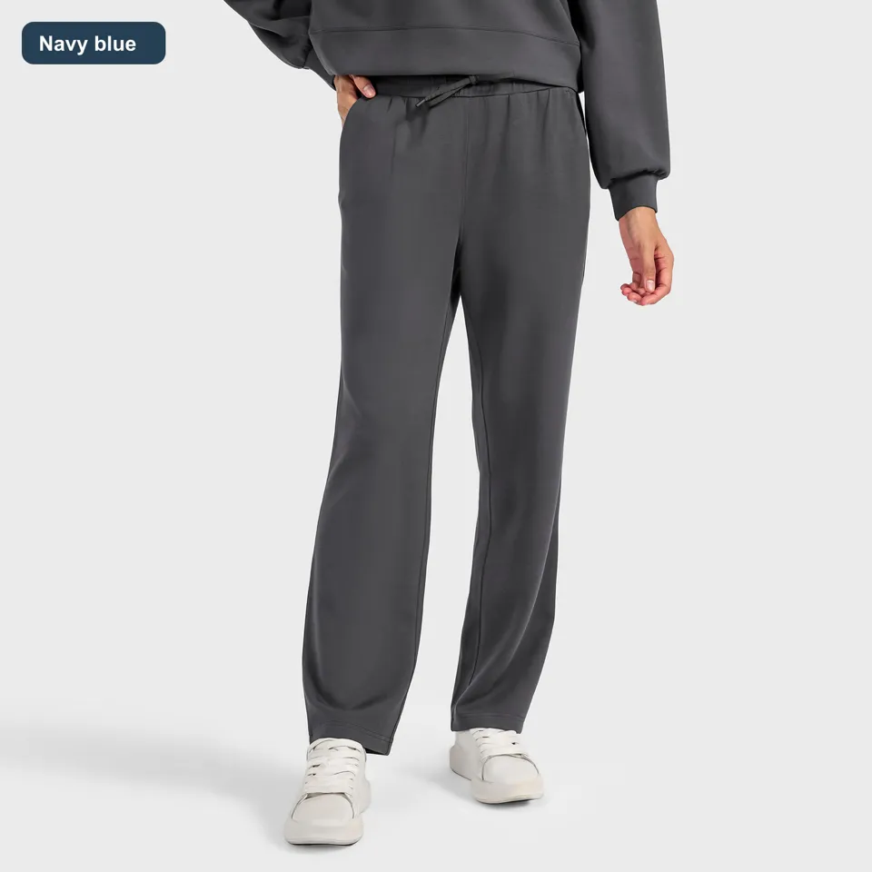 LS-B0525 Women's Cotton Wide-Leg Pants in Navy blue, original product photograph