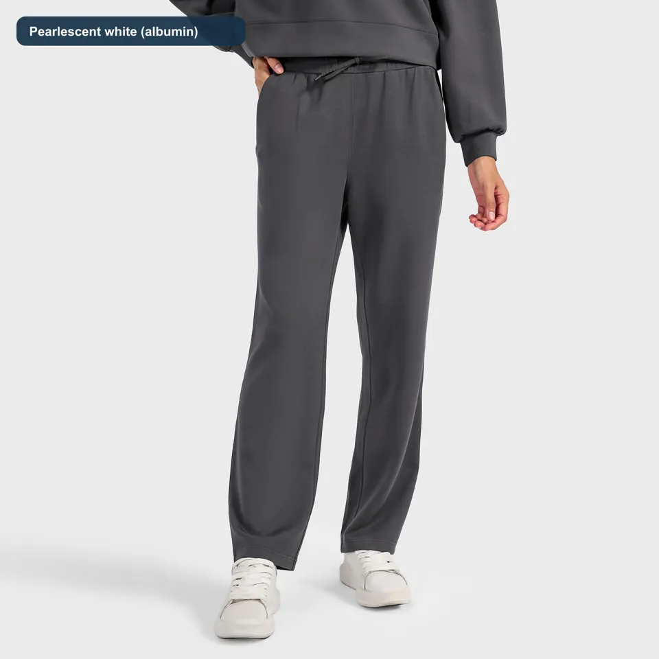 LS-B0525 Women's Cotton Wide-Leg Pants in Pearlescent white (albumin), original product photograph
