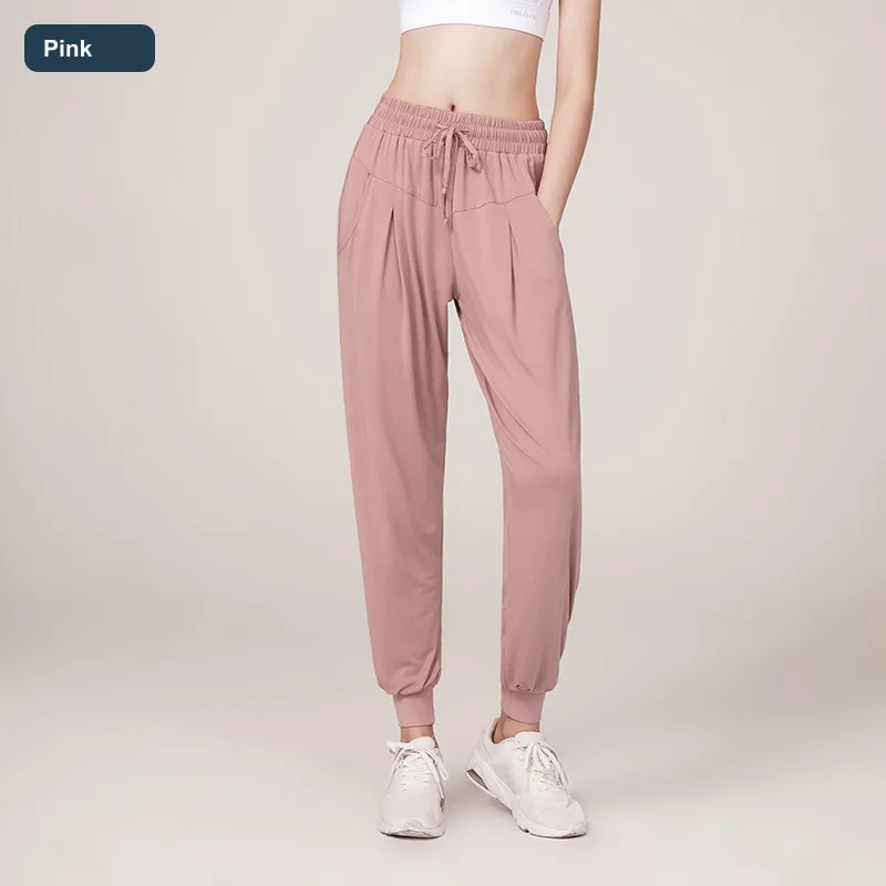 LS-B0528 Women's Cotton Active Pants in Pink, original product photograph