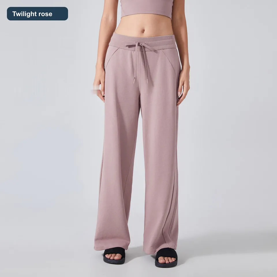 LS-B0537 Women's Cotton Wide-Leg Pants in Twilight rose, original product photograph
