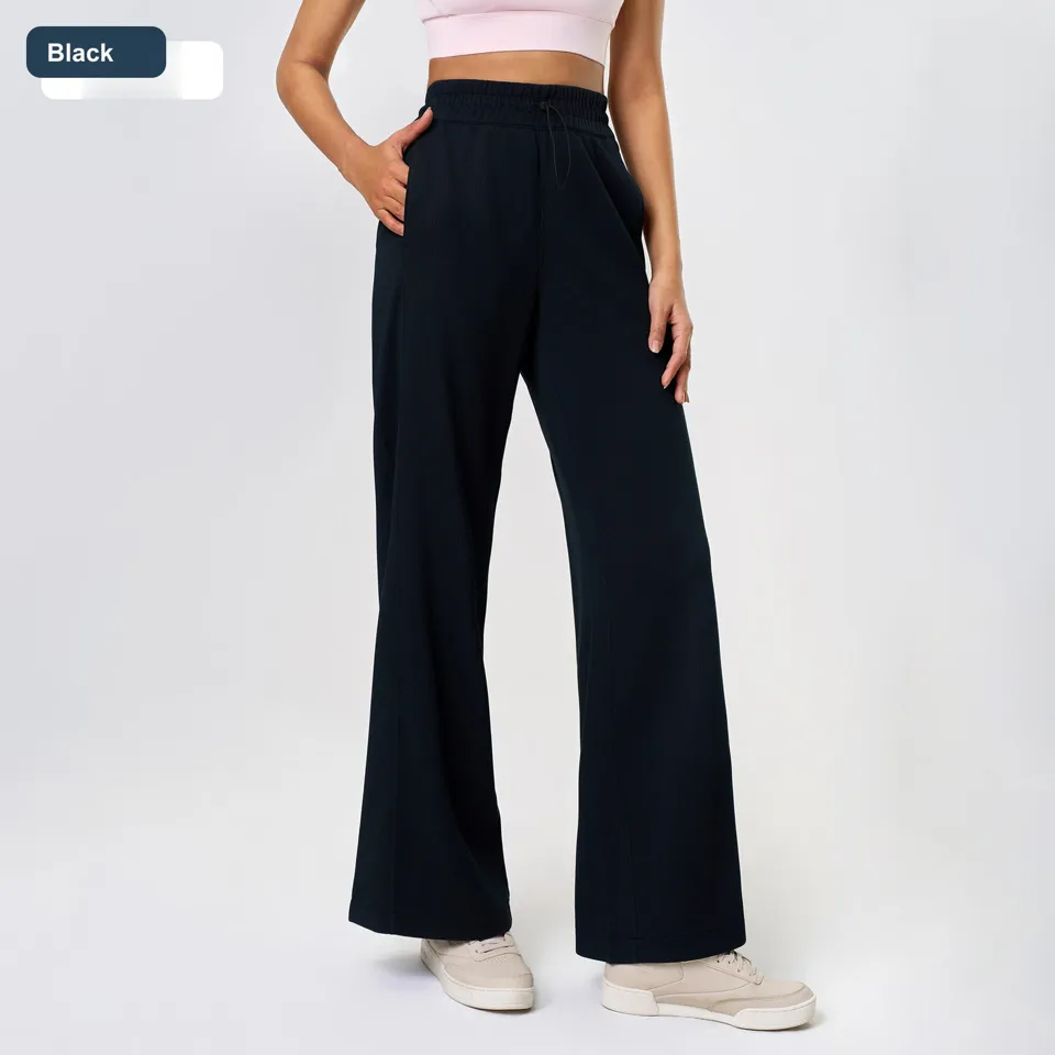 LS-B0538 Women's Modal Wide-Leg Pants in Black, original product photograph
