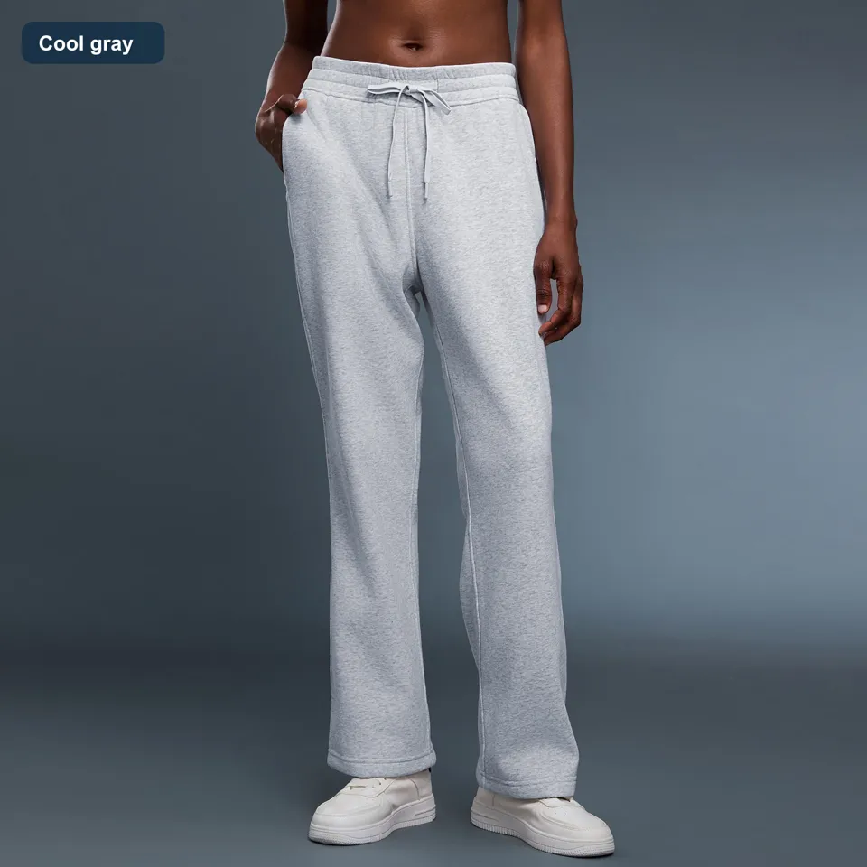 LS-B0540 Women's Cotton Wide-Leg Pants in Cool gray, original product photograph