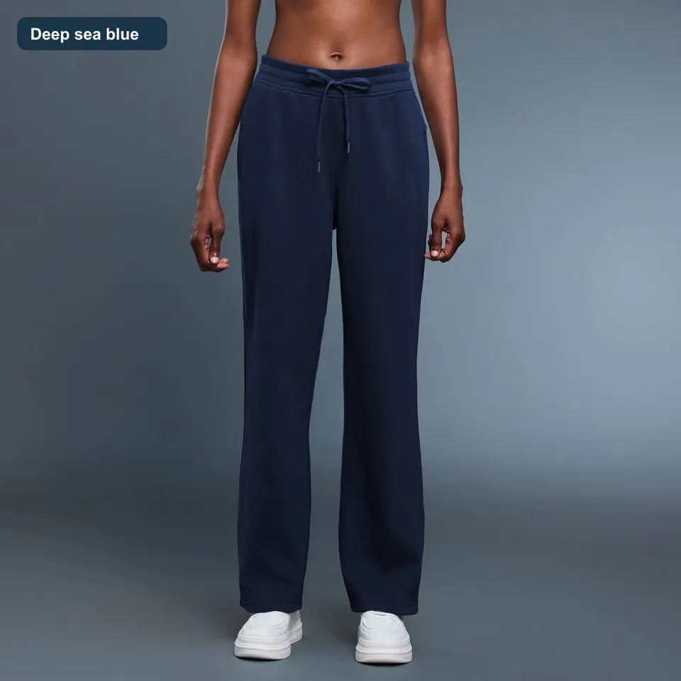 LS-B0540 Women's Cotton Wide-Leg Pants in Deep sea blue, original product photograph