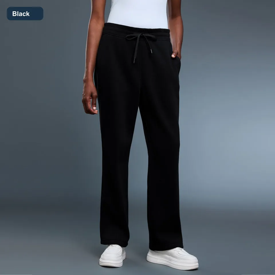 LS-B0540 Women's Cotton Wide-Leg Pants in Black, original product photograph