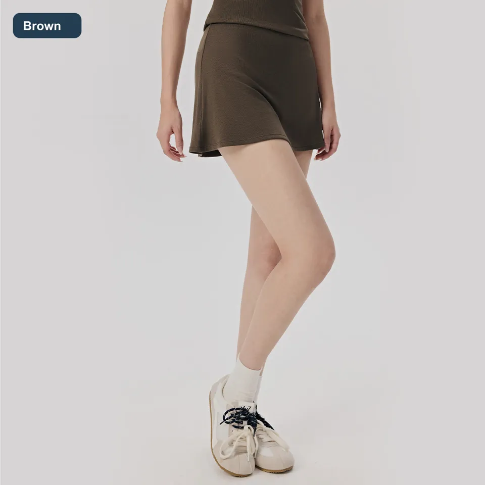 LS-B0561 Women's Lyocell-Wool Tennis Skort in Brown, original product photograph