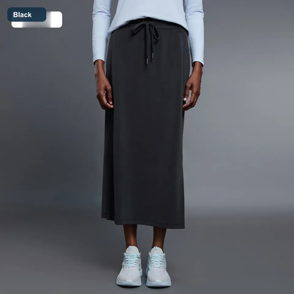 LS-B0564 Women's Modal Active Skirt in Black, original product photograph