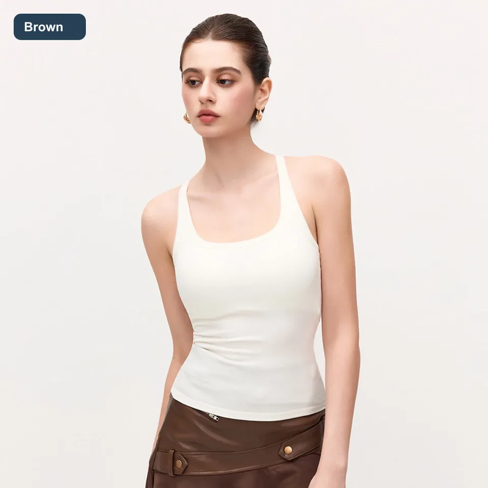 LS-B0569 Women's Modal Sports Bra in Brown, original product photograph