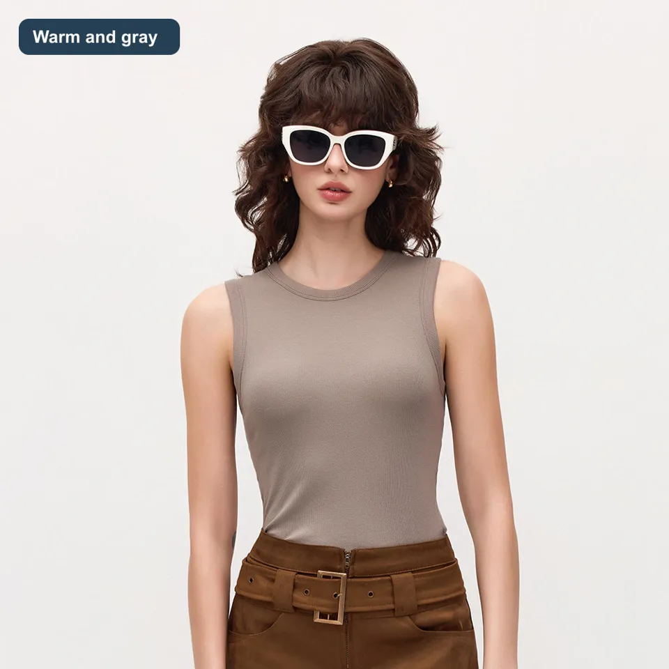 LS-B0573 Women's Cotton Sports Bra in Warm and gray, original product photograph