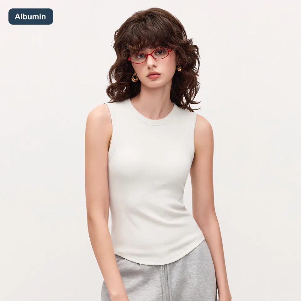 LS-B0573 Women's Cotton Sports Bra in Albumin, original product photograph