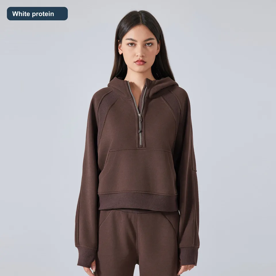 LS-B0582 Women's Cotton Yoga Cover-Up in White protein, original product photograph