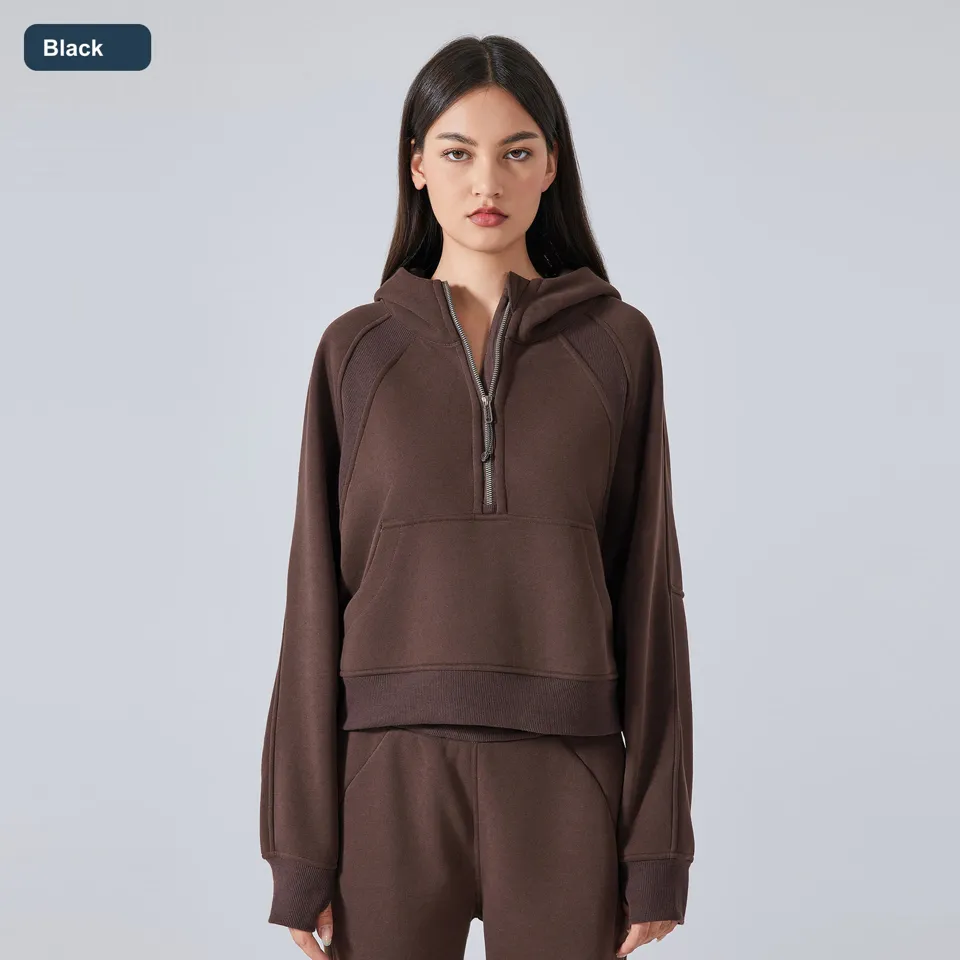 LS-B0582 Women's Cotton Yoga Cover-Up in Black, original product photograph