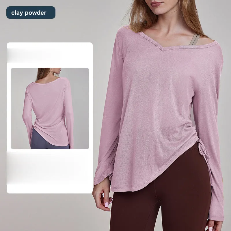 LS-B0586 Women's Cotton Yoga Cover-Up in clay powder, original product photograph