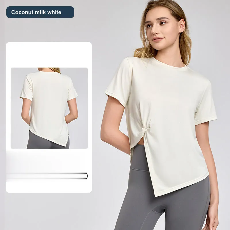 LS-B0588 Women's Cotton Yoga Cover-Up in Coconut milk white, original product photograph