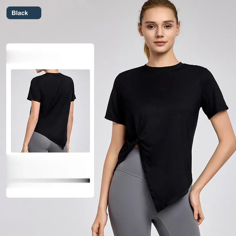 LS-B0588 Women's Cotton Yoga Cover-Up in Black, original product photograph