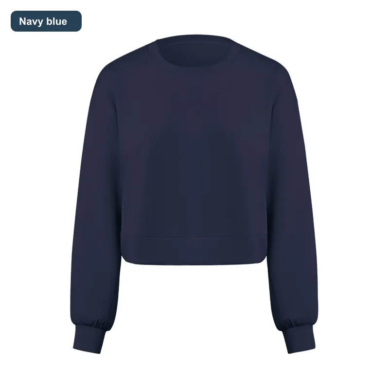 LS-B0591 Women's Cotton Yoga Cover-Up in Navy blue, original product photograph