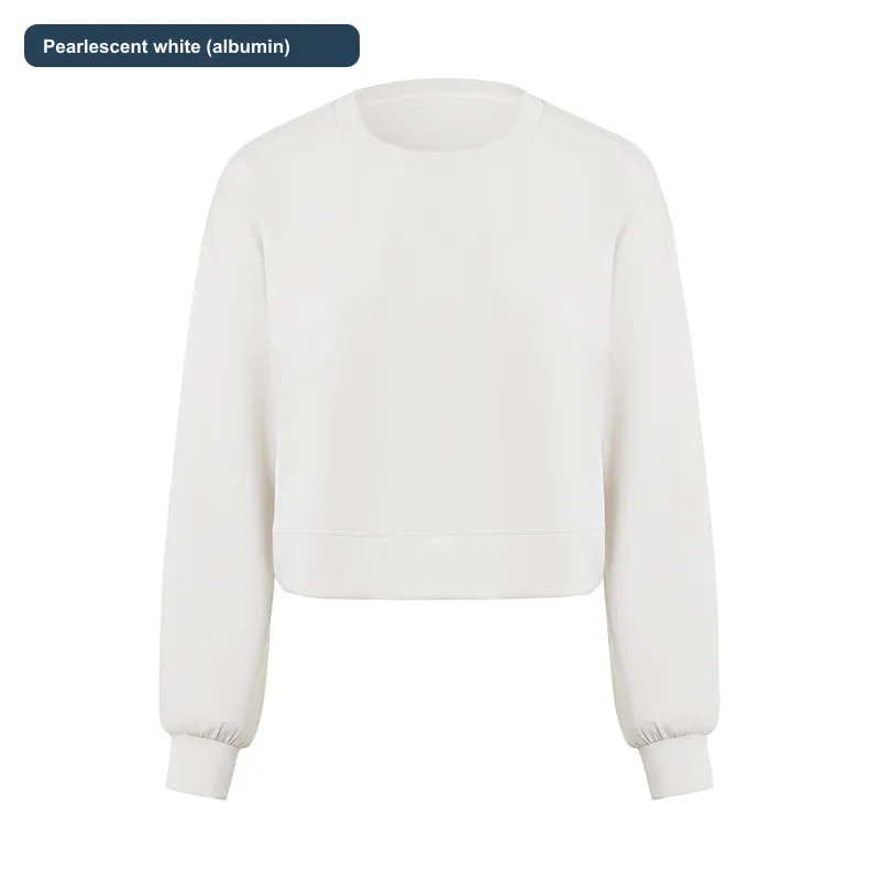 LS-B0591 Women's Cotton Yoga Cover-Up in Pearlescent white (albumin), original product photograph