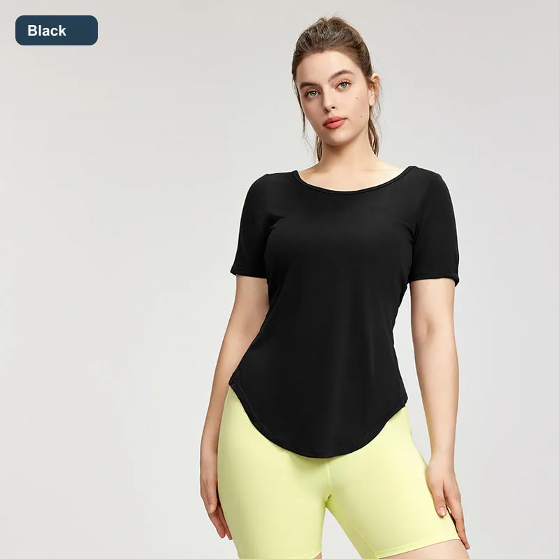 LS-B0595 Women's Cotton Yoga Cover-Up in Black, original product photograph