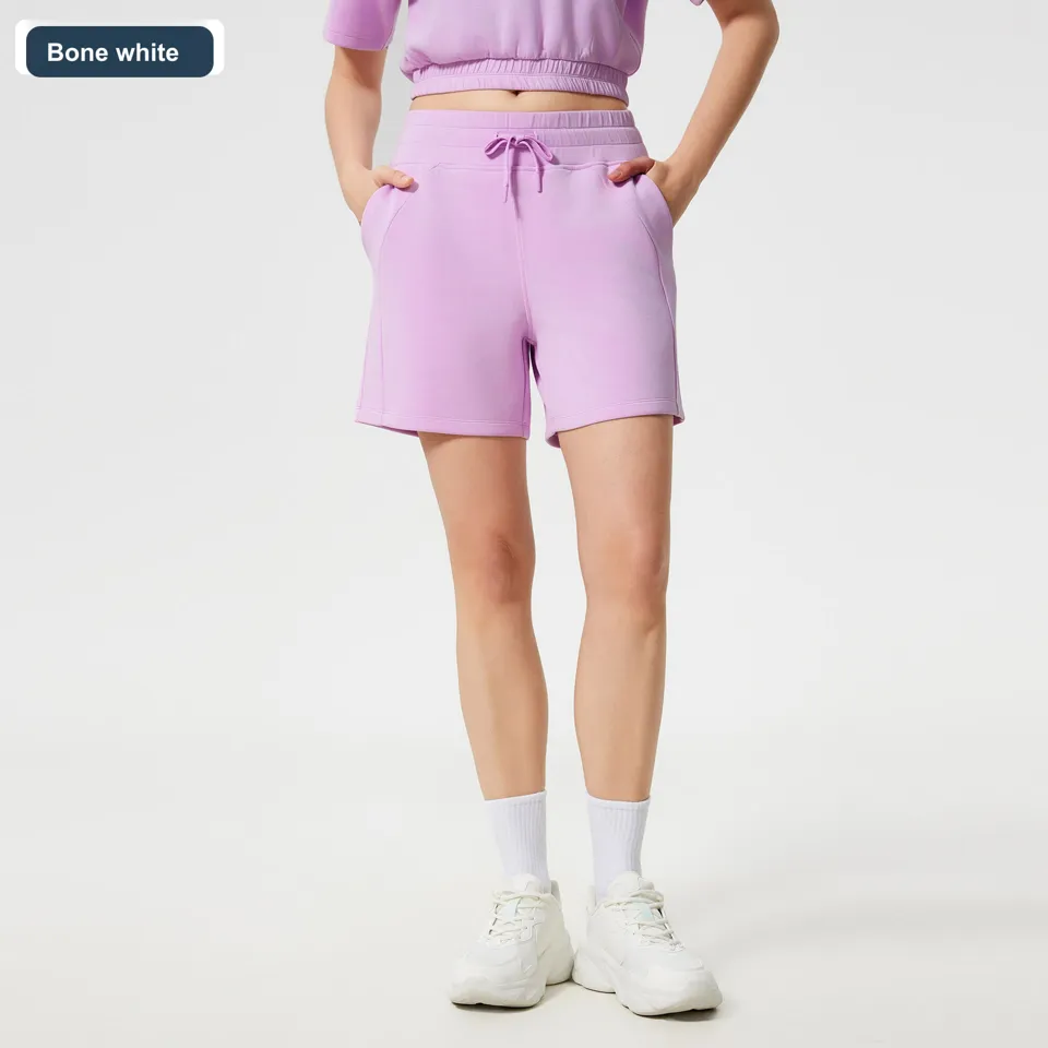 LS-B0600 Women's Cotton Training Shorts in Bone white, original product photograph
