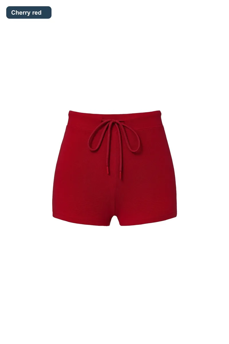 LS-B0602 Women's Cotton Training Shorts in Cherry red, original product photograph