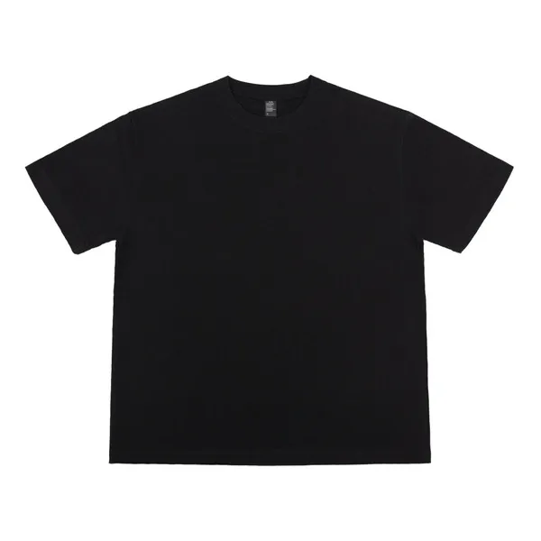 LS-B0649 400 GSM Blank Drop-Shoulder Premium Heavyweight T-Shirt in Black, original product photograph