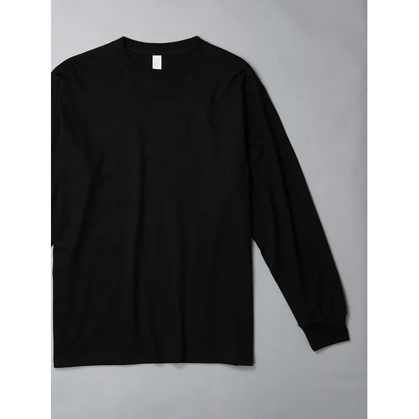 LS-B0653 230 GSM Blank Long-Sleeve Premium Heavyweight T-Shirt in Black, original product photograph